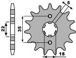 PBR gear wheel 2053 14 18NC